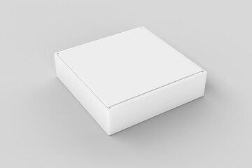 white packaging box mockup isolated on white