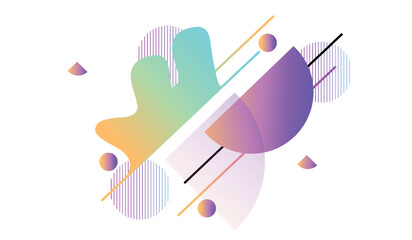 Gradient colored graphic elements. abstract banners with flowing liquid shapes. Beautiful Template for the design of banners, flyers, or presentations.