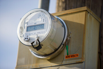 Power meter for an electrical utility.