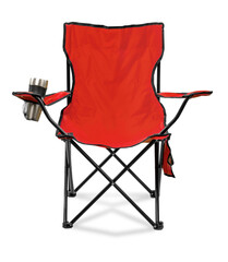 Deck Chair for picnic isolated on white - obrazy, fototapety, plakaty