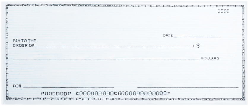 Blank White Cheque