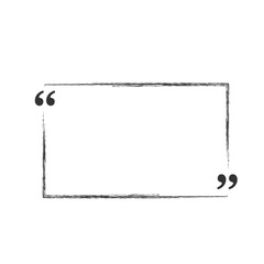 Quote box icon. Texting quote box. Blank template quote text info design