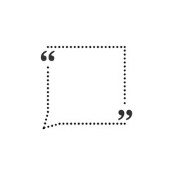 Fototapeta premium Quote box icon. Texting quote box. Blank template quote text info design