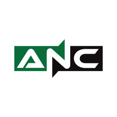 ANC Monogram Initial Letters Logo Design