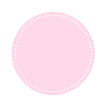 R&oacute;żowa okrągła ramka