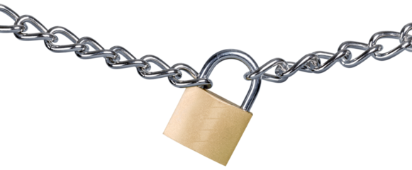 Chain lock padlock on background,close up