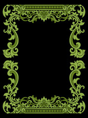 Color editable classic carved ornament frame