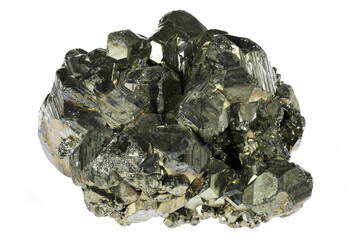 pyrite from Peru isolated on white background
