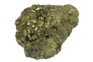 pyrite from Elba, Italy isolated on white background