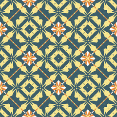 Fototapeta premium Abstract geometric pattern. A seamless background, vintage texture. 