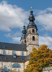 Fototapeta na wymiar Dom Sankt Salvador Fulda (Erbaut 1712) Cathedral of St. Salvador Fulda (Built 1712)