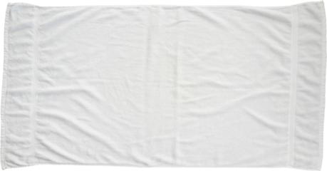 White beach towel isolated on white background