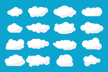 white clouds with gray shadows blue background Many styles to choose from