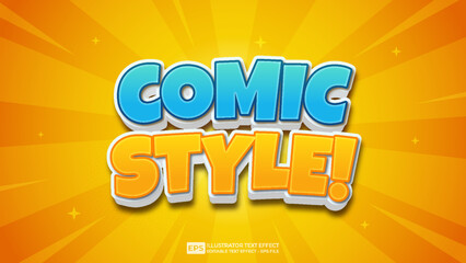 Comic Style editable text effect font 