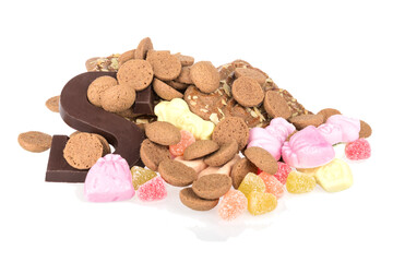 Sweets of Dutch children's party Sinterklaas at 5 december isolated on transparent background