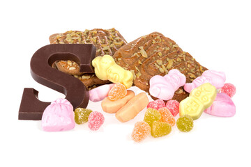 Sweets of Dutch children's party Sinterklaas at 5 december isolated on transparent background