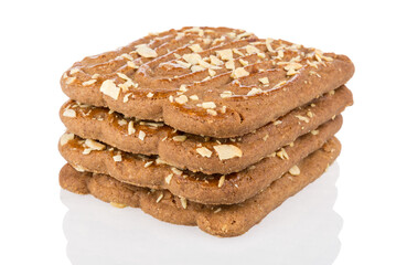 Speculaas, typical Dutch sweets isolated on transparent background