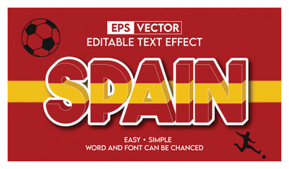Spain Country Flag Text effect EPS