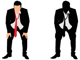 Young businessman drunk