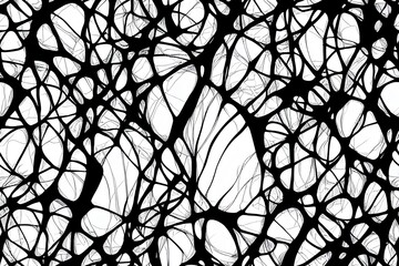 Obraz premium Monochrome Crumpled Effect Textured Wavy Graphic Motif. Seamless Pattern.