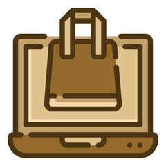 online shopping two tone icon