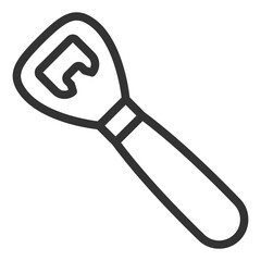 Bottle opener - icon, illustration on white background, outline style