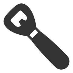 Bottle opener - icon, illustration on white background, glyph style