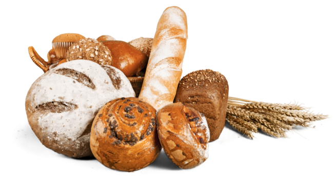 Fresh homemade bread loaves, close-up