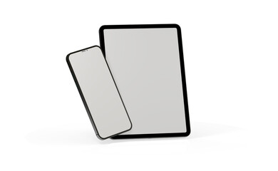 Tablet pc  computer with blank screen 3d