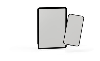 Obraz na płótnie Canvas tablet pc - Modern black tablet computer isolated on white background.