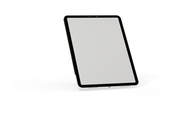 tablet pc - Modern black tablet computer isolated on white background.