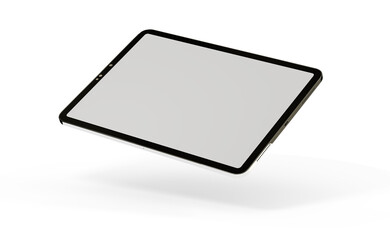 Realistic horizontal black tablet pc pad computer mockups