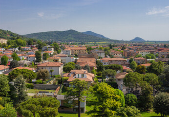 Fototapeta na wymiar Aerial view of the city of Este, Italy. 