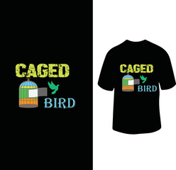Caged Bird t shirt design