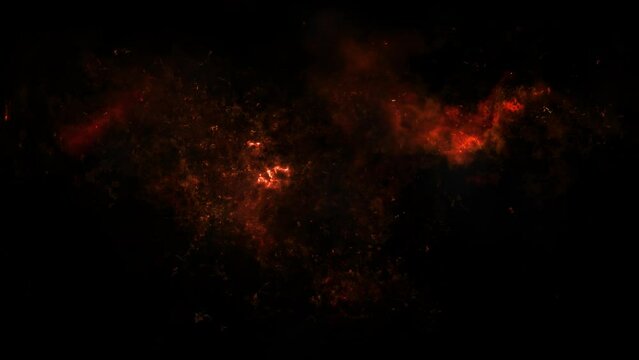Loop Fire Ember Particles Smoke Background