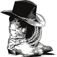 cowboy hat - obrazy, fototapety, plakaty