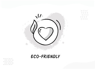 Obraz premium Eco-Friendly vector icon illustration.