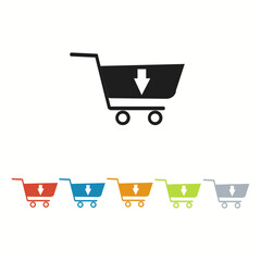 Shopping cart icon symbol vector