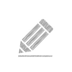 Pencil grey sketch vector icon. Signs of education for design, logo