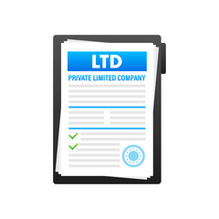 Ltd - private limited company. business concept. Vector stock illustration.