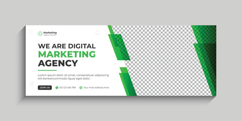 We Are Digital Marketing Agency creative social cover banner, web banner ads, and social media post template.