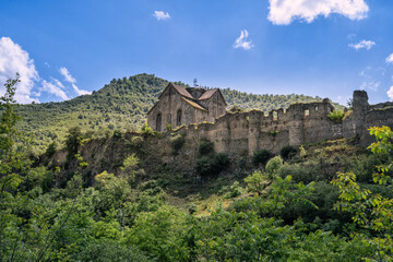 Fototapeta na wymiar Ancient armenian Akhtala Monastery in the north part of Armenia
