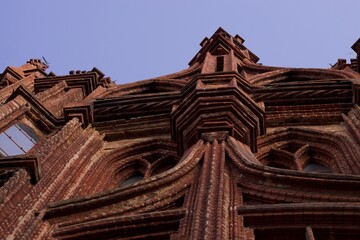 Walk around the city of Vilnius, Lithuania. Historical buildings of the city..