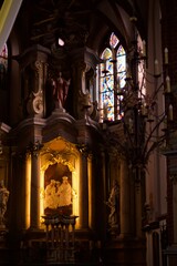 Fototapeta premium Walk around the city of Vilnius, Lithuania. Historical buildings of the city..