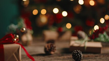 Christmas gift box under tree  - Powered by Adobe