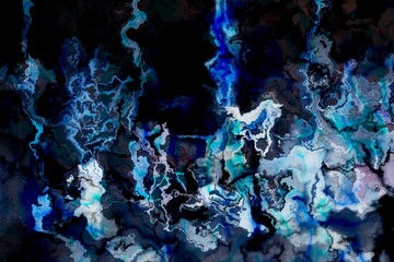 blue and yellow abstract dark 