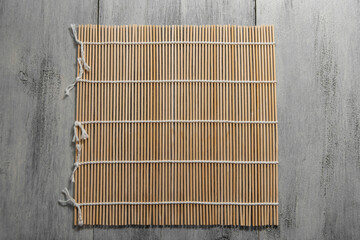 roll mat on white wooden background