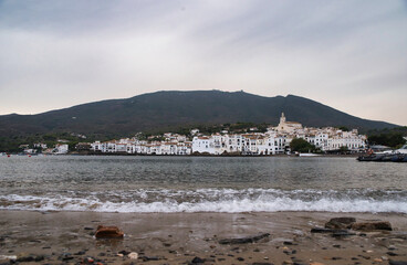 Seascape the village of Cadaqués, near Barcelona. Picturesque old town with a beautiful beach....