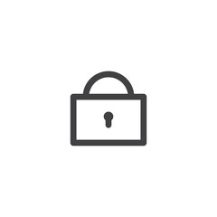 Lock Icon Design Vector Template Illustration