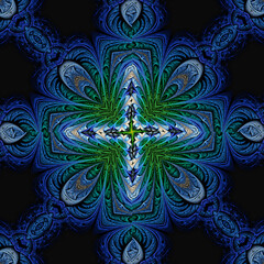 3d effect - abstract kaleidoscopic geometric color gradient graphic